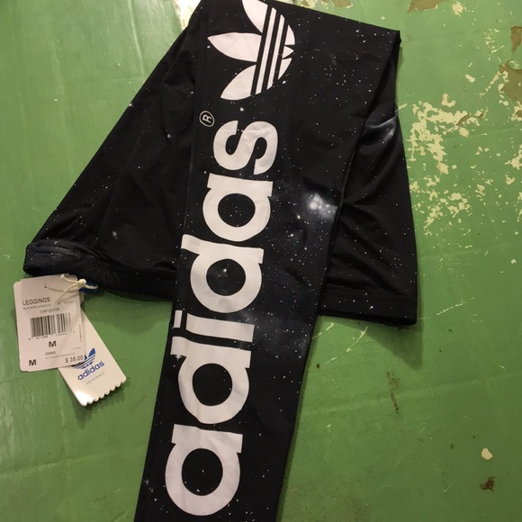 adidas Pants - Adidas Black Big Space Trefoil Legging -size L